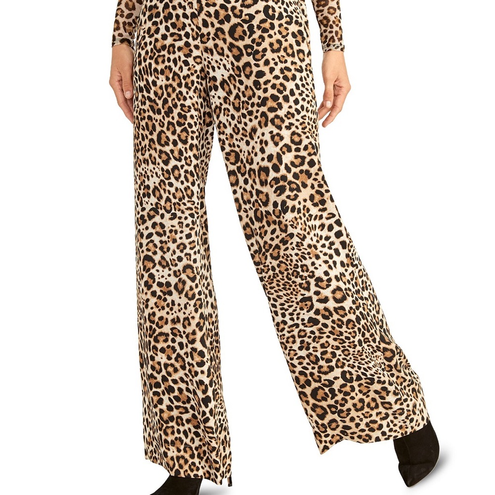 Rachel Roy Alice Wide Leg Leopard Pants